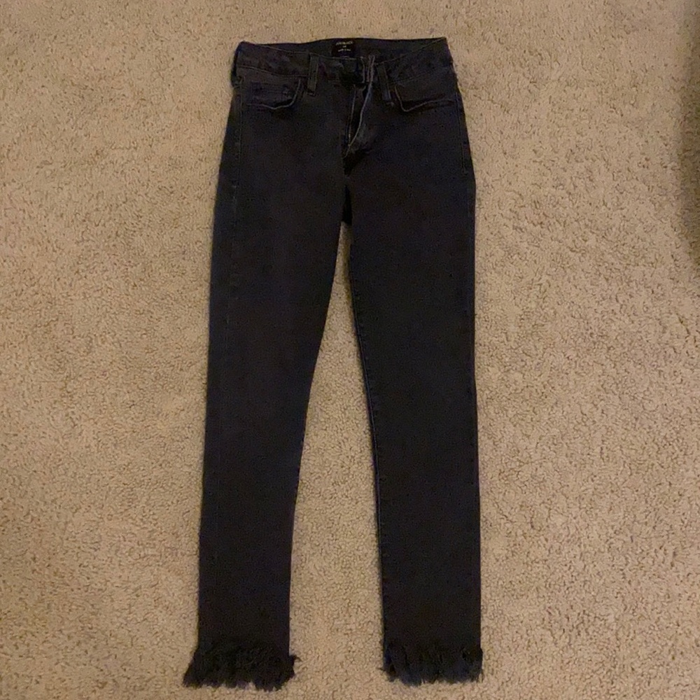 Black jeans w/fringe bottoms